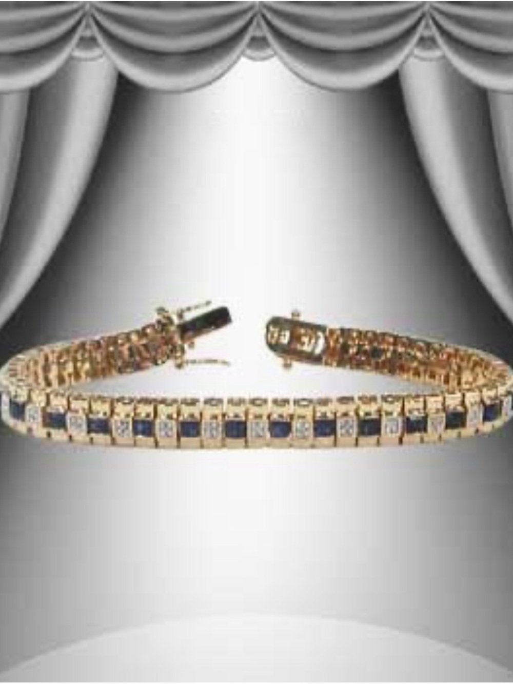 5.04 CT Sapphire & Diamond Designer 18KGP
Bracelet